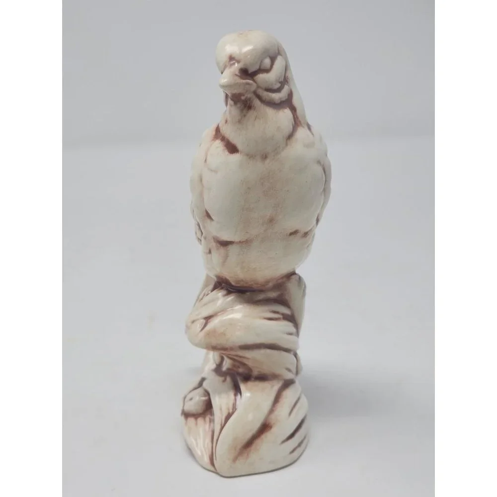 Red Barn Ceramics Brown And White Bird Figurine‎ Signed By Betty